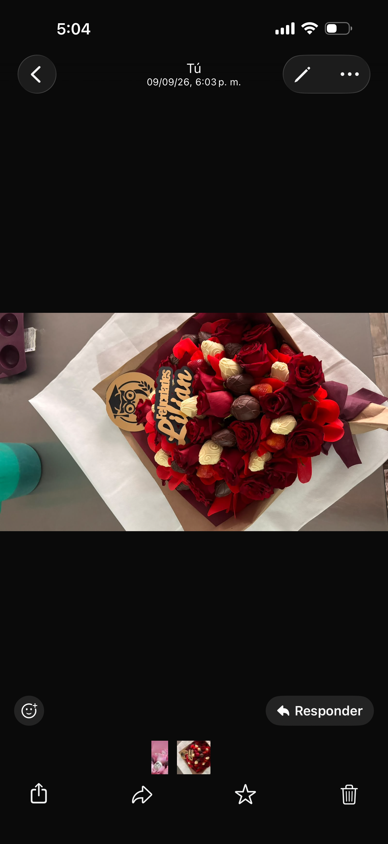 Ramo de fresas doble 